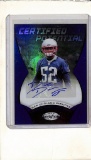 DUKE DAWSON 2018 PANINI CERTIFIED MIRROR BLUE AUTOGRAPH ROOKIE CARD