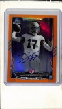 BRETT HUNDLEY 2015 BOWMAN CHROME ORANGE REFRACTOR AUTOGRAPH ROOKIE CARD