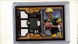 BRETT HUNDLEY 2015 TOPPS MUSEUM QUAD JERSEY PATCH ROOKIE CARD