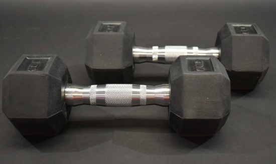 2 NEW 10 Pound Dumbbells