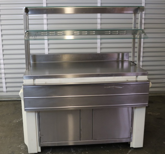 50 Inch Utility Serving Counter With Hutch