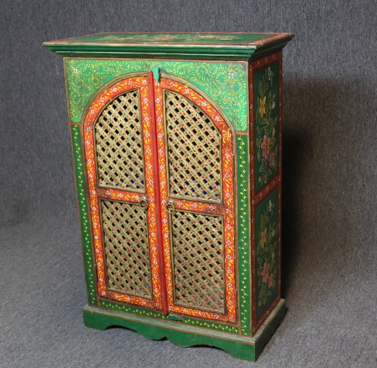 Vintage Hand Painted Pantry Cabinet