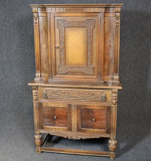 Antique Hand Carved Hutch