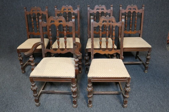 6 Antique Dining Room Chairs