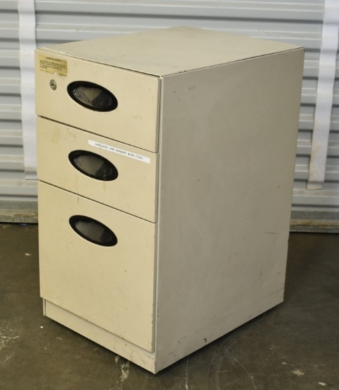 Rolling 3 Drawer File Cabinet