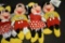 6 Vintage Mickey And Minnie Mouse Plush Toys
