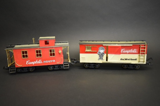 2 New Bright Campbell's Soup Model Train Cars