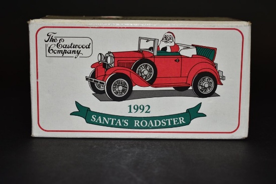 Vintage Die Cast Ertl Santa's Roadster Bank