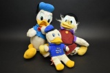 3 Vintage Disney's Donald Duck Plush Toy's