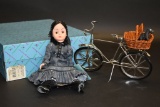 Madame Alexander Porcelain Doll With Bike