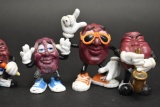 Group Of Vintage California Raisins Rubber Toys
