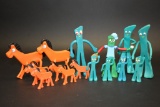 Collection Of 16 Vintage Gumby Rubber Figurines