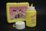Vintage Peanuts Lunch Box And Thermos Set