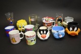 Collection Of Mugs And Vintage Glasses