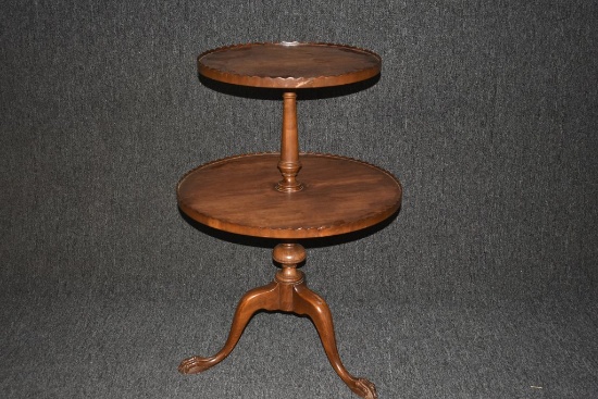 Vintage 2 Tier Pie Crust Table