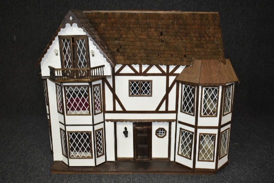 Vintage Hand Crafted Wooden Doll House