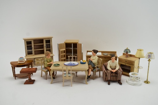 LOT of Hand Crafted Doll House Furniture