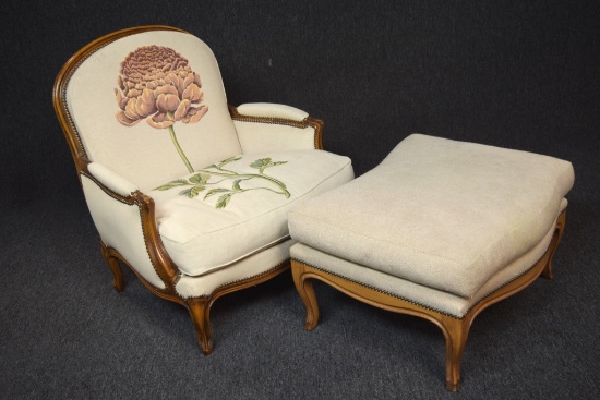 Kriess Collection Chair And Ottoman