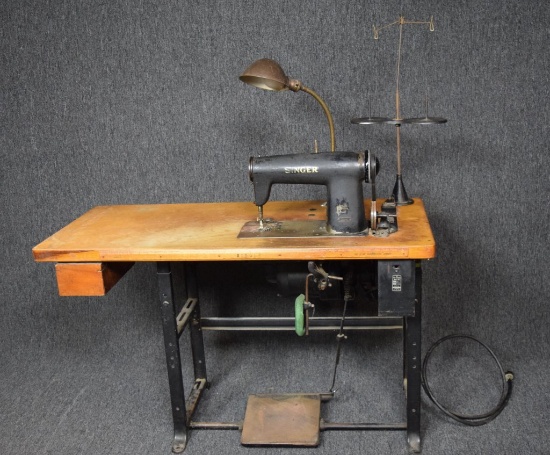 Antique Singer  Flat Bed Industrial Sewing Machine