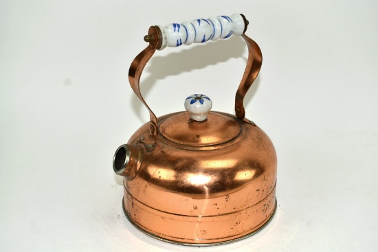 Vintage Copper Plated Tea Pot