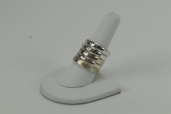 5 .925 Sterling Silver Rings