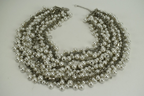 White House Black Market Pearl Bead Necklace