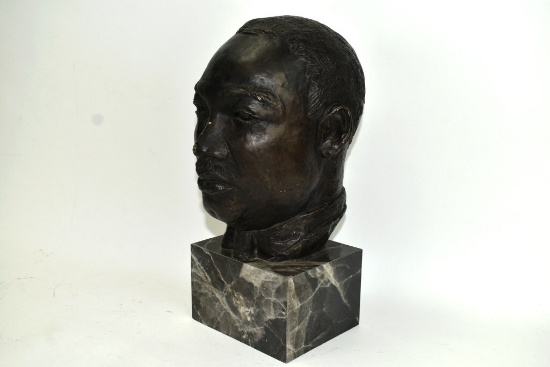 Plaster Bust On Base