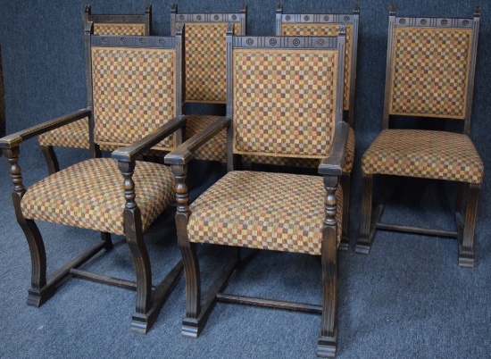 6 Upholstered East Lake Dinning Room Chairs