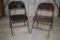 2 Metal Folding Chairs