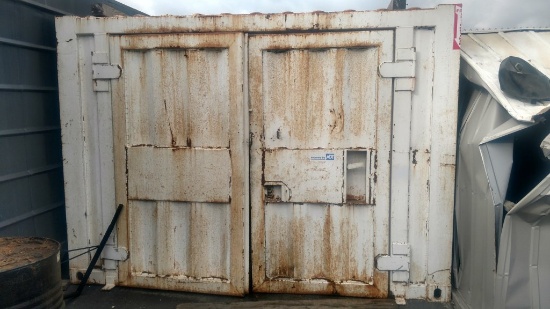 Steel Container Shed With Contents
