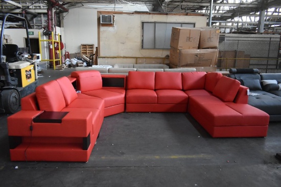 NEW Modern 5pc Red Sofa Sectional