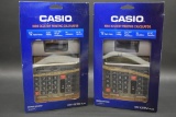2 Casio Mini Desktop Printing Calculators