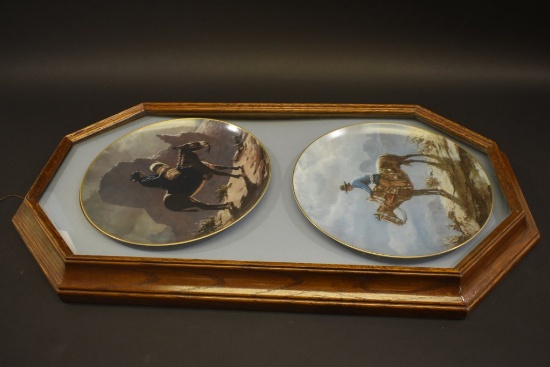 Olaf Wieghorst Framed Collectors Plates