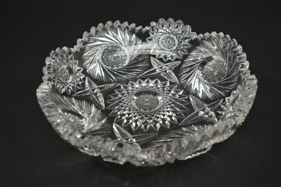 Sawtooth Cut Crystal Candy Dish