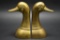 Pair Of Solid Brass Duck Book Ends