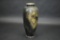 Oriental Hand Painted Brass Vase