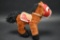 Vintage Race Horse Plush Toy