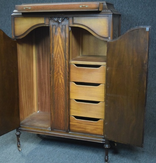 Antique Armoire With 5 Drawers