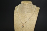 18k Gold And Pearl Necklace And Pendant