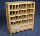 Solid Oak Mail Sorter