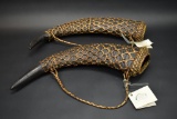 2 Drinking Horn's With Shoulder Strap