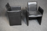 2 Modern Leather Chairs