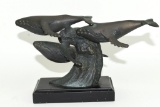 Bronze Humpback Whales Sculpture