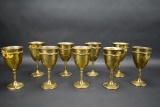 9 Brass Goblets