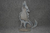 RAW Steel Wolf Statue