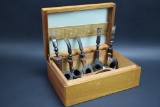 5 Vintage Tobacco Pipe's With Wooden Case