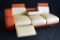 NEW Orange And White Leather Sofa Sectional Part