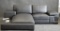 NEW Modern Black Leather Sofa Sectional