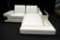 NEW Modern 2pc White Leather Sofa Sectional
