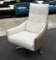 NEW Modern Beige And White Leather Chair